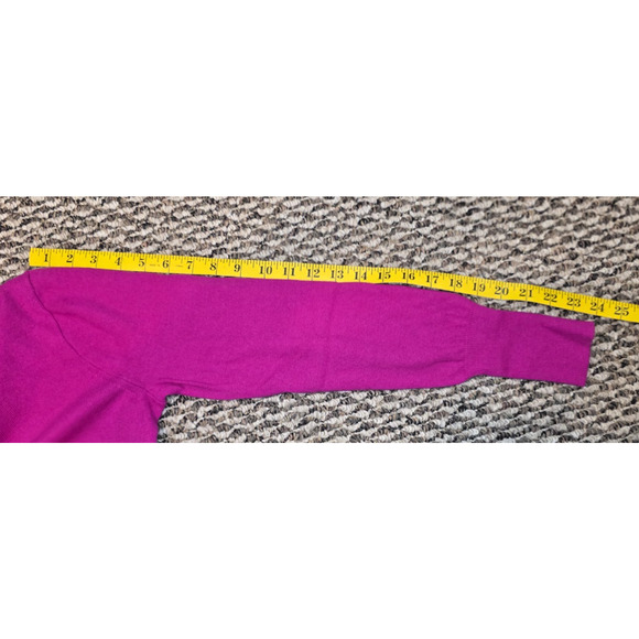 J.Crew Pink Long Sleeve Crewneck Sweater Small Merino Wool Blend Tunic Top - Picture 3 of 8